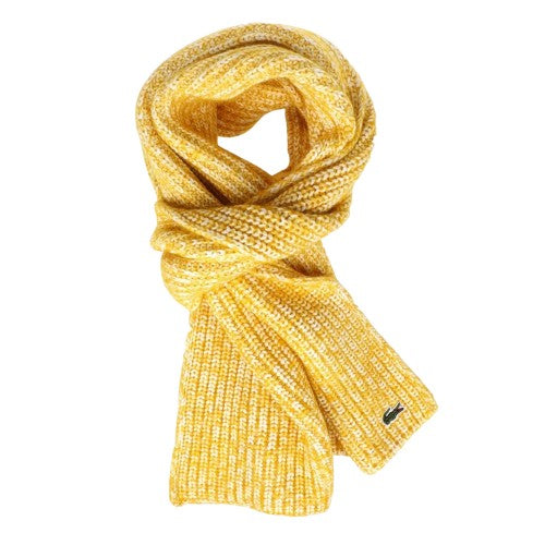 Front - Lacoste Embroidered Logo Alpaca Wool Scarf