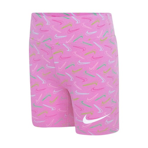 Front - Nike Girls Swoosh Logo Biker Shorts
