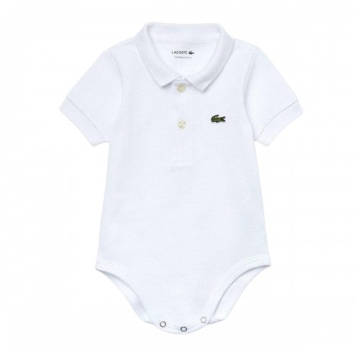 Front - Lacoste Baby Pique Sleepsuit