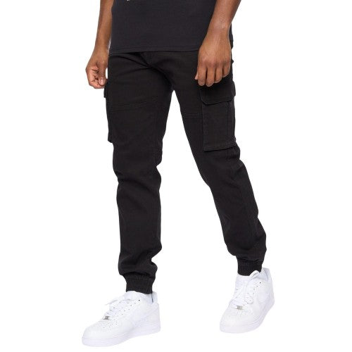 Front - Crosshatch Mens Frentons Leather Patch Cargo Trousers