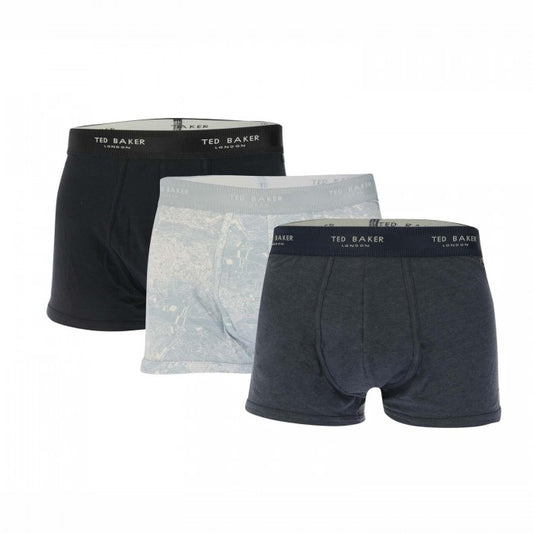 Front - Ted Baker Mens Cotton Boxer Shorts (Pack of 3)