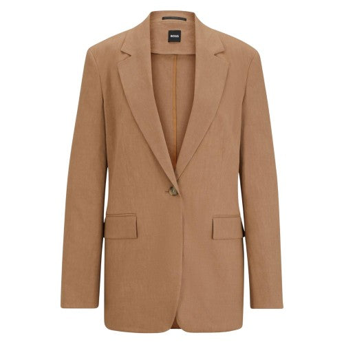 Front - Boss Womens/Ladies Jasena Linen Regular Jacket
