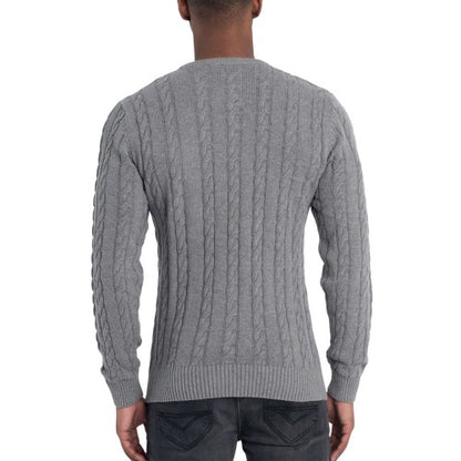 Front - Luke 1977 Mens Aspen Cable Knit Sweatshirt