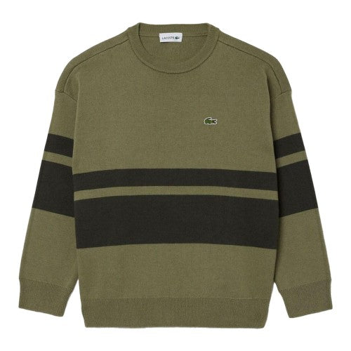 Front - Lacoste Childrens/Kids Striped Sweatshirt