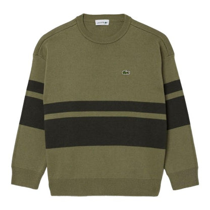 Front - Lacoste Childrens/Kids Striped Sweatshirt