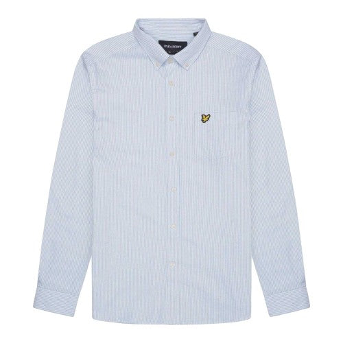 Front - Lyle & Scott Mens Stripe Oxford Shirt