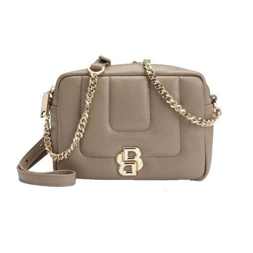 Front - Boss Double B Monogram Quilted Crossbody Bag