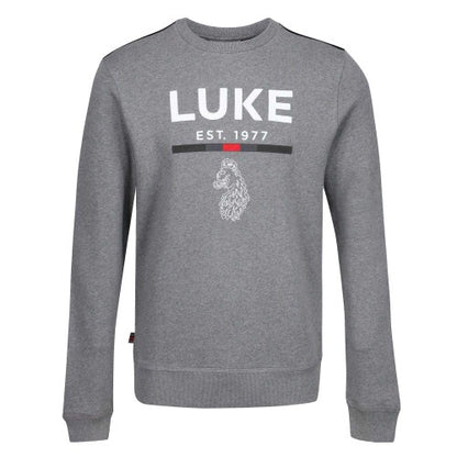 Front - Luke 1977 Mens Mixed Print Crew Neck Sweatshirt