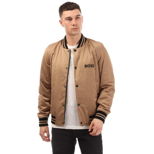 Front - Boss Mens Crospa Bomber Jacket