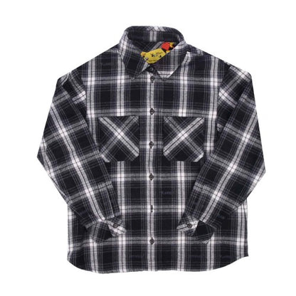 Front - Off White Childrens/Kids Checked Flannel Shirt