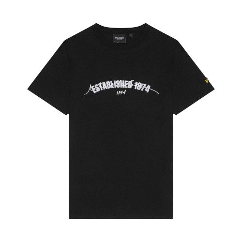 Front - Lyle & Scott Mens Established 1874 Graphic T-Shirt