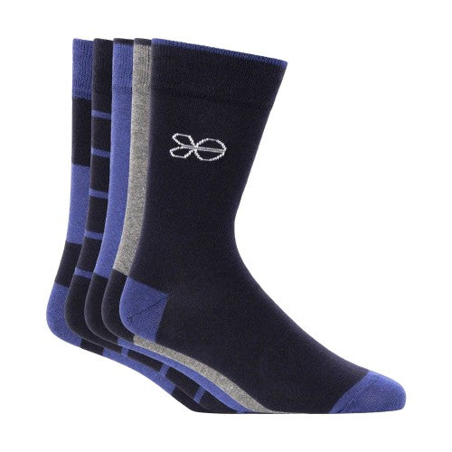 Front - Crosshatch Mens Milato Crew Socks (Pack of 5)