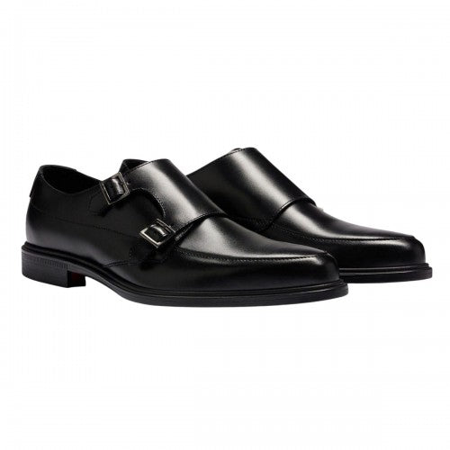 Front - Hugo Mens Kerr Monk Cow Leather Shoes