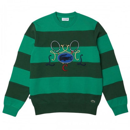 Front - Lacoste Mens Tennis Crew Neck Sweatshirt