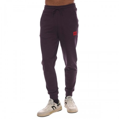 Front - Hugo Mens Red Logo Jogging Bottoms