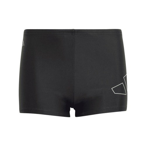 Front - Adidas Boys Performance Bar Logo Swim Shorts