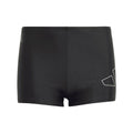 Front - Adidas Boys Performance Bar Logo Swim Shorts