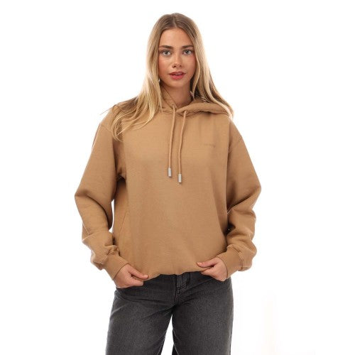 Front - Off White Womens/Ladies Diagonal Regular Hoodie