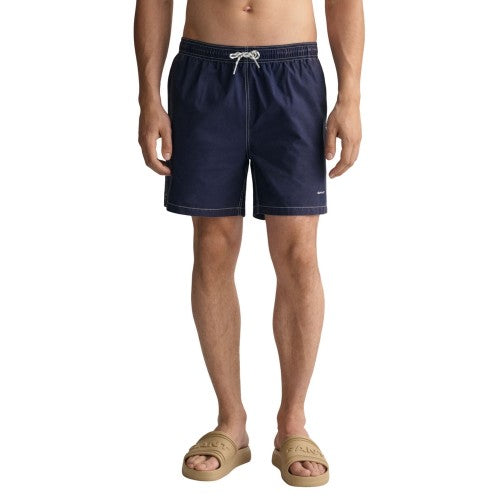 Front - Gant Mens Plain Classic Swim Shorts