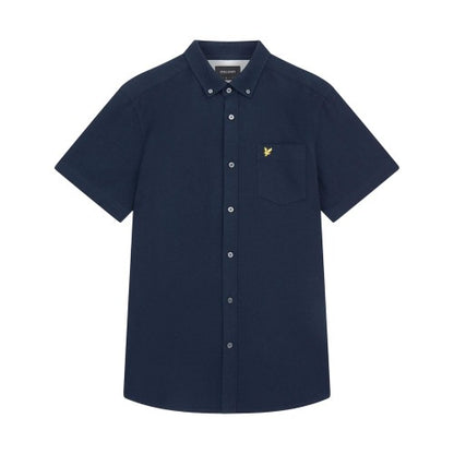 Front - Lyle & Scott Mens Slub Short-Sleeved Shirt