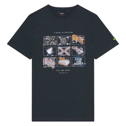 Front - Lyle & Scott Mens A Guide To Scotland Graphic T-Shirt