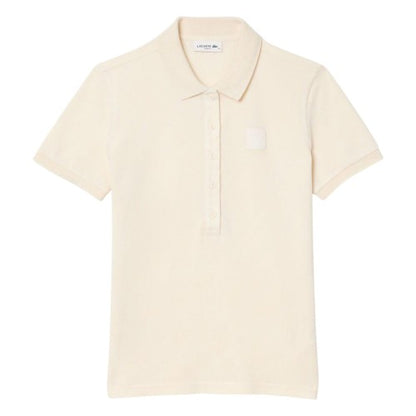 Front - Lacoste Womens/Ladies Washed Petit Pique Slim Polo Shirt