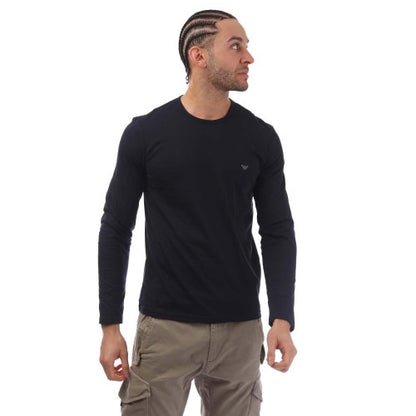 Front - Emporio Armani Mens Long-Sleeved T-Shirt