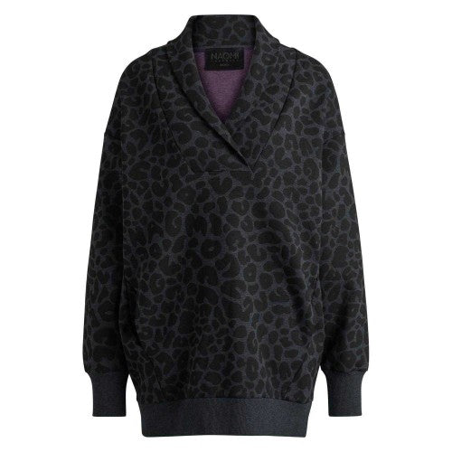 Front - Boss Mens Naomi X Animal Print Sweatshirt