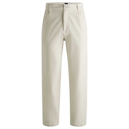 Front - Boss Mens Relaxed Fit Trousers