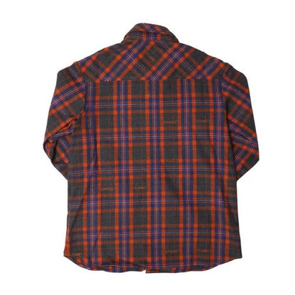 Front - Off White Childrens/Kids Checked Flannel Shirt