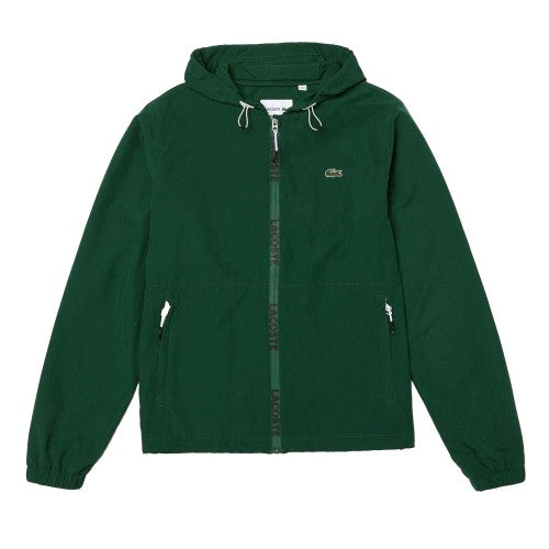 Front - Lacoste Mens Water Resistant Bomber Jacket