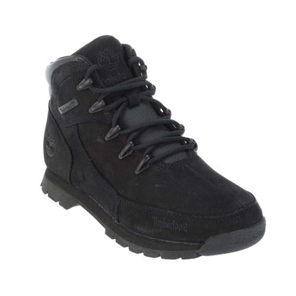 Front - Timberland Boys Euro Rock Leather Lace Up Boots