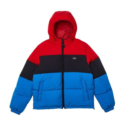 Front - Lacoste Mens Duck Feather Water Repellent Puffer Jacket