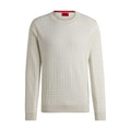 Front - Hugo Mens Scoult Grid Cotton Sweater Top