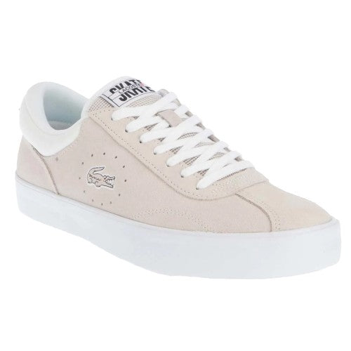 Front - Lacoste Mens Trackserve Suede Trainers