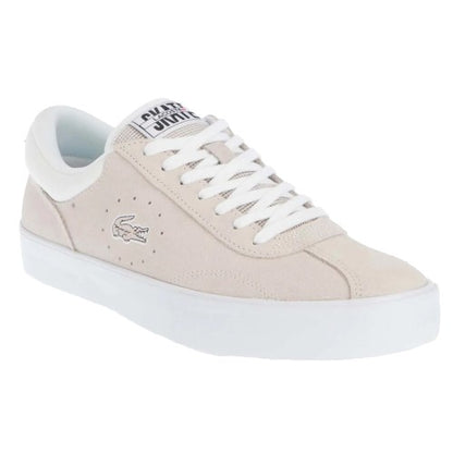 Front - Lacoste Mens Trackserve Suede Trainers