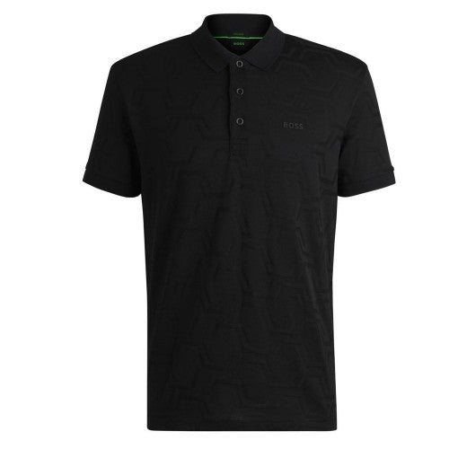 Front - Boss Mens Paddy Geometric Hexagon Polo Shirt