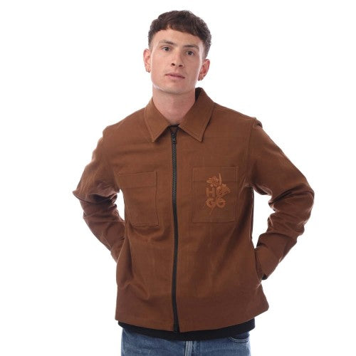 Front - Hugo Boss Mens Evalom Corduroy Overshirt