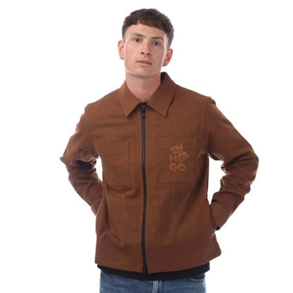 Front - Hugo Boss Mens Evalom Corduroy Overshirt