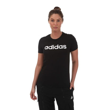 Front - Adidas Womens/Ladies Essentials Logo Slim T-Shirt