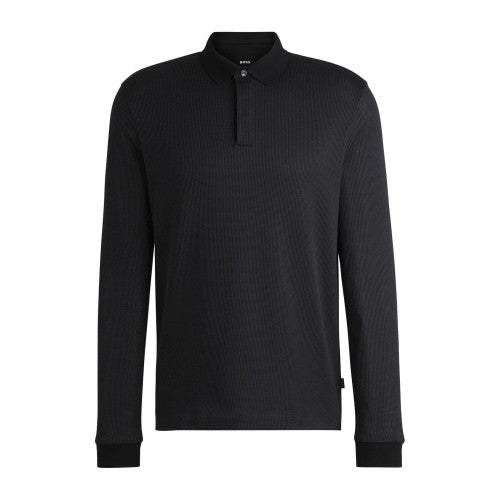 Front - Boss Mens H-Pado 431 Long-Sleeved Polo Shirt