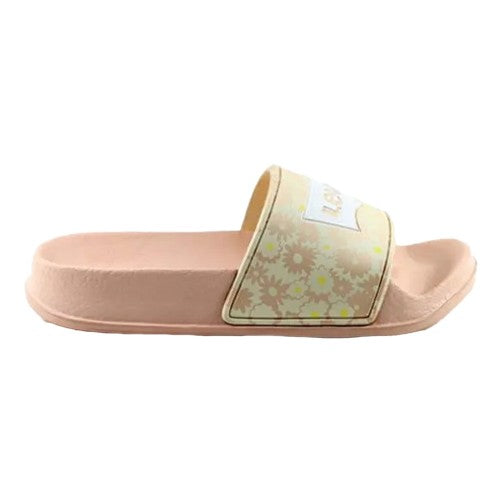 Front - Levis Girls Batwing Floral Sliders