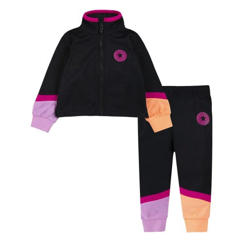 Front - Converse Childrens/Kids Colour Block Tricot Tracksuit