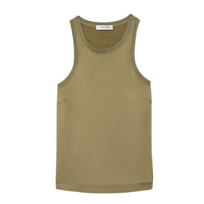 Front - Lacoste Womens/Ladies Satin Slim Tank Top