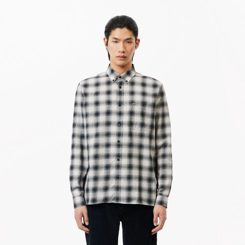 Front - Lacoste Mens Flannel Regular Shirt