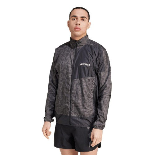 Front - Adidas Unisex Adult Terrex Trail Running Wind Jacket
