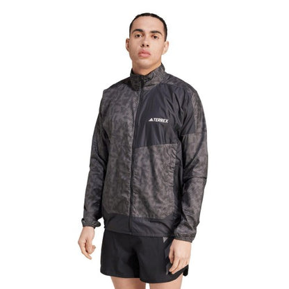 Front - Adidas Unisex Adult Terrex Trail Running Wind Jacket