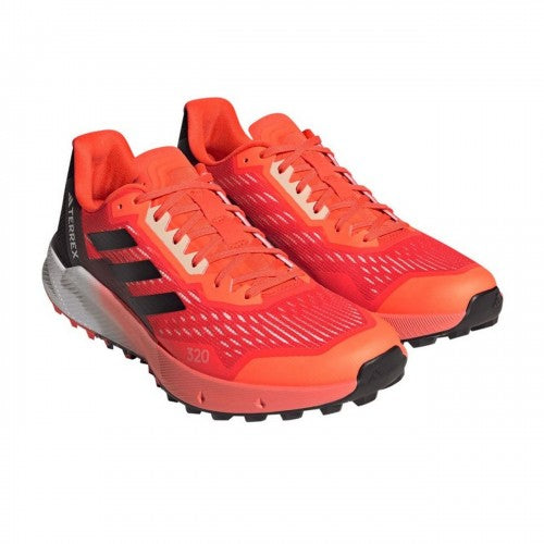 Front - Adidas Mens Terrex Agravic Flow 2.0 Trail Parley Running Shoes