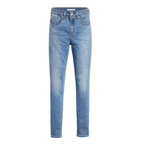 Front - Levis Womens/Ladies 721 Leather Patch High Rise Skinny Jeans