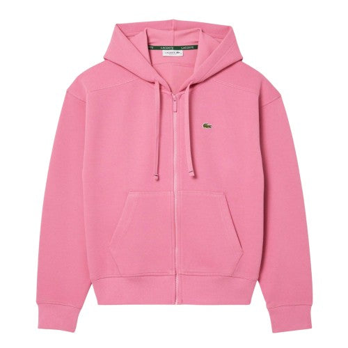 Front - Lacoste Womens/Ladies Pique Full Zip Hoodie